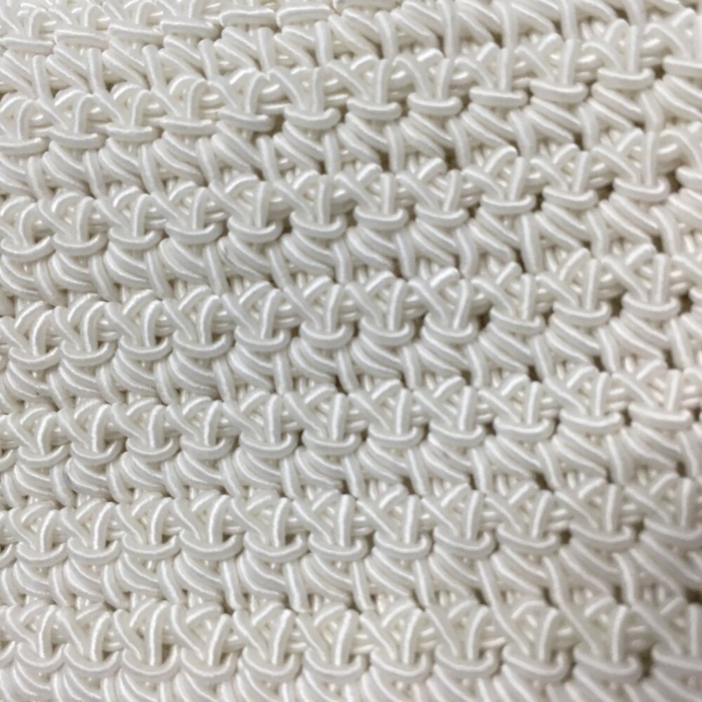 White Crochet Knit crossbody bag purse - Picture 4 of 6